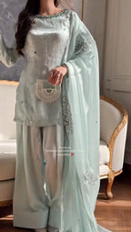 Charvi Pastel Green Farshi Suit