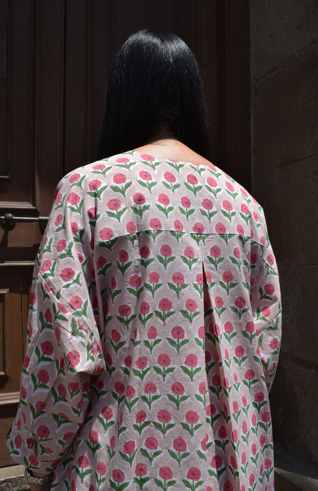 Pink Hand block printed Antifit co-ord set