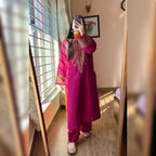 Rimjhim Crimson Embroidered 3PC Set