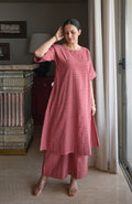 Madder Co-ord set in Handwoven Checks
