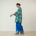Zoya Blue Plaid Cotton Co-ord Set