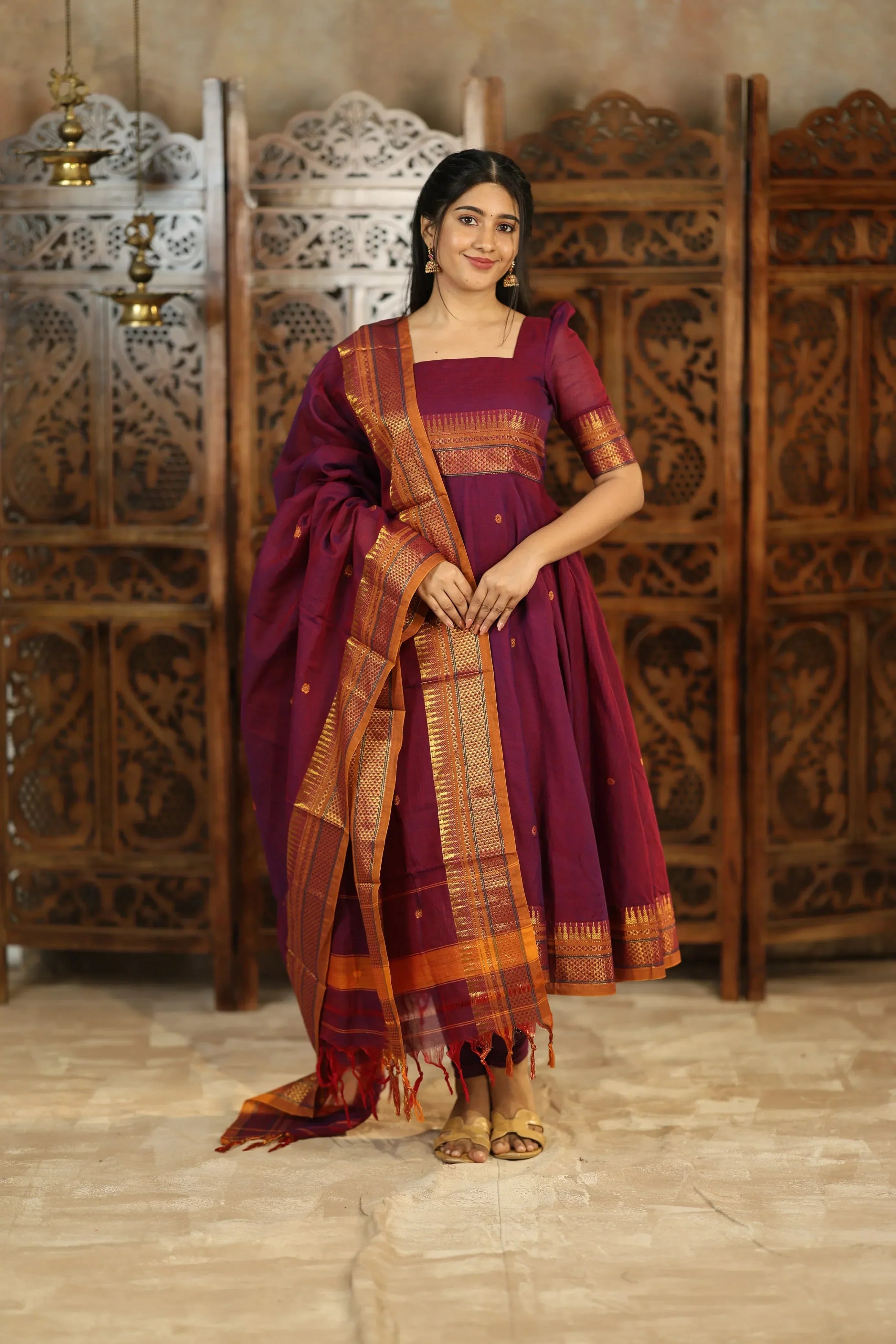 Hemlata Yamuna Pure Cotton Anarkali