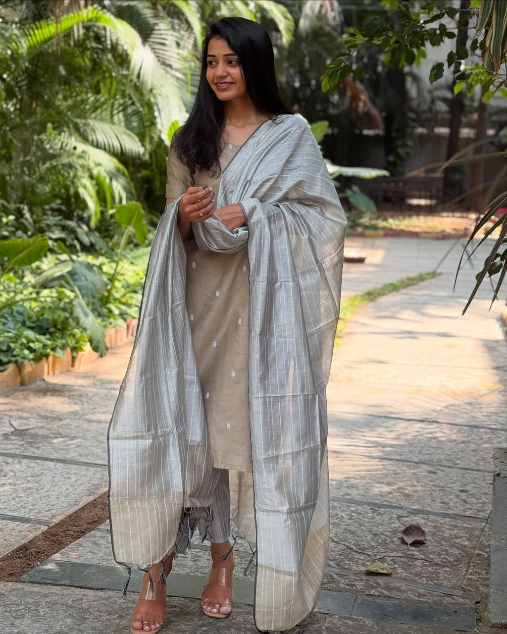 Nishta Elegant Neckline Silk Kurti Set