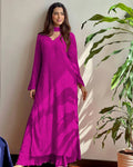 Samaira Rani Pink Georgette Chikankari Kurta Palazzo Set