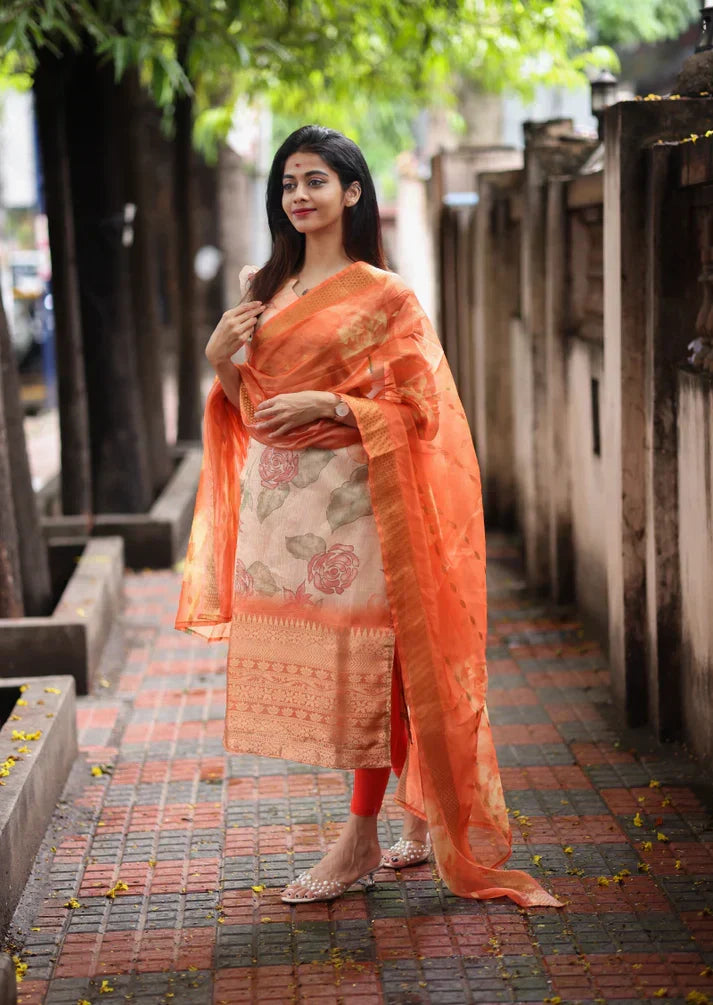 Elnaz Mari Glow Top Dupatta Set