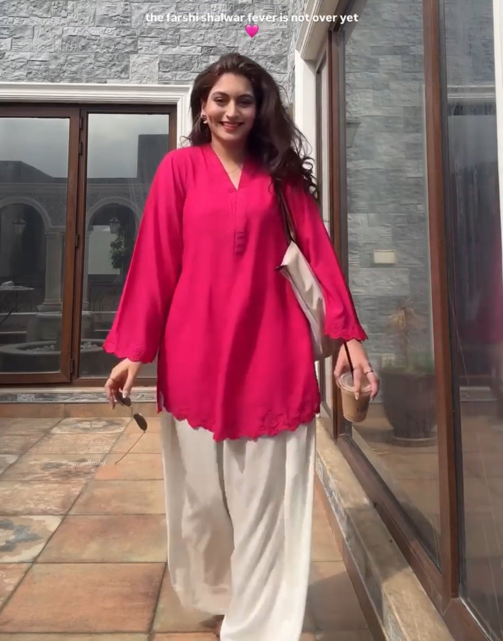 Meher Fuchsia Farshi Shalwar Set