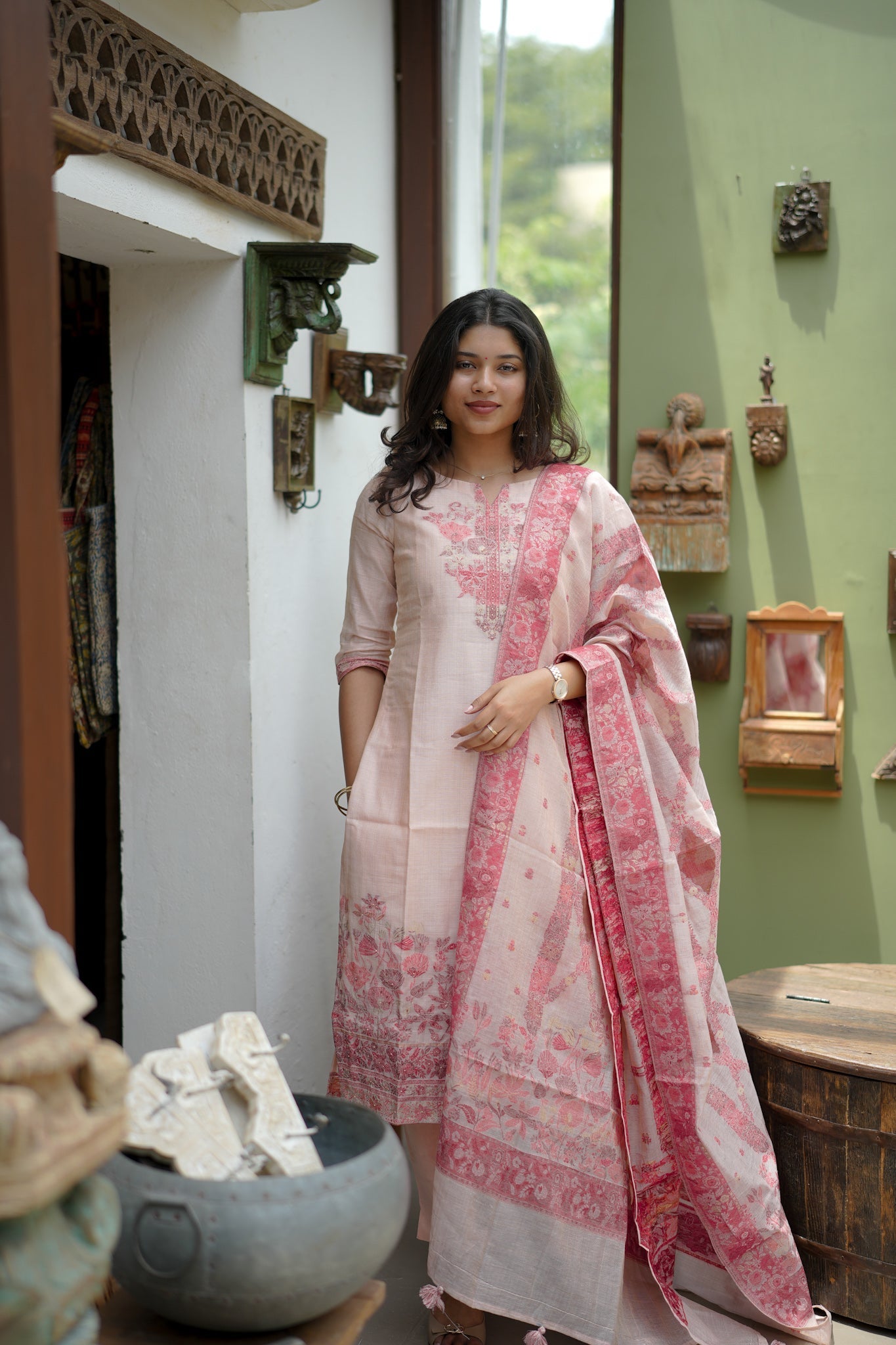 Yaazhi Premium kurti and dupatta
