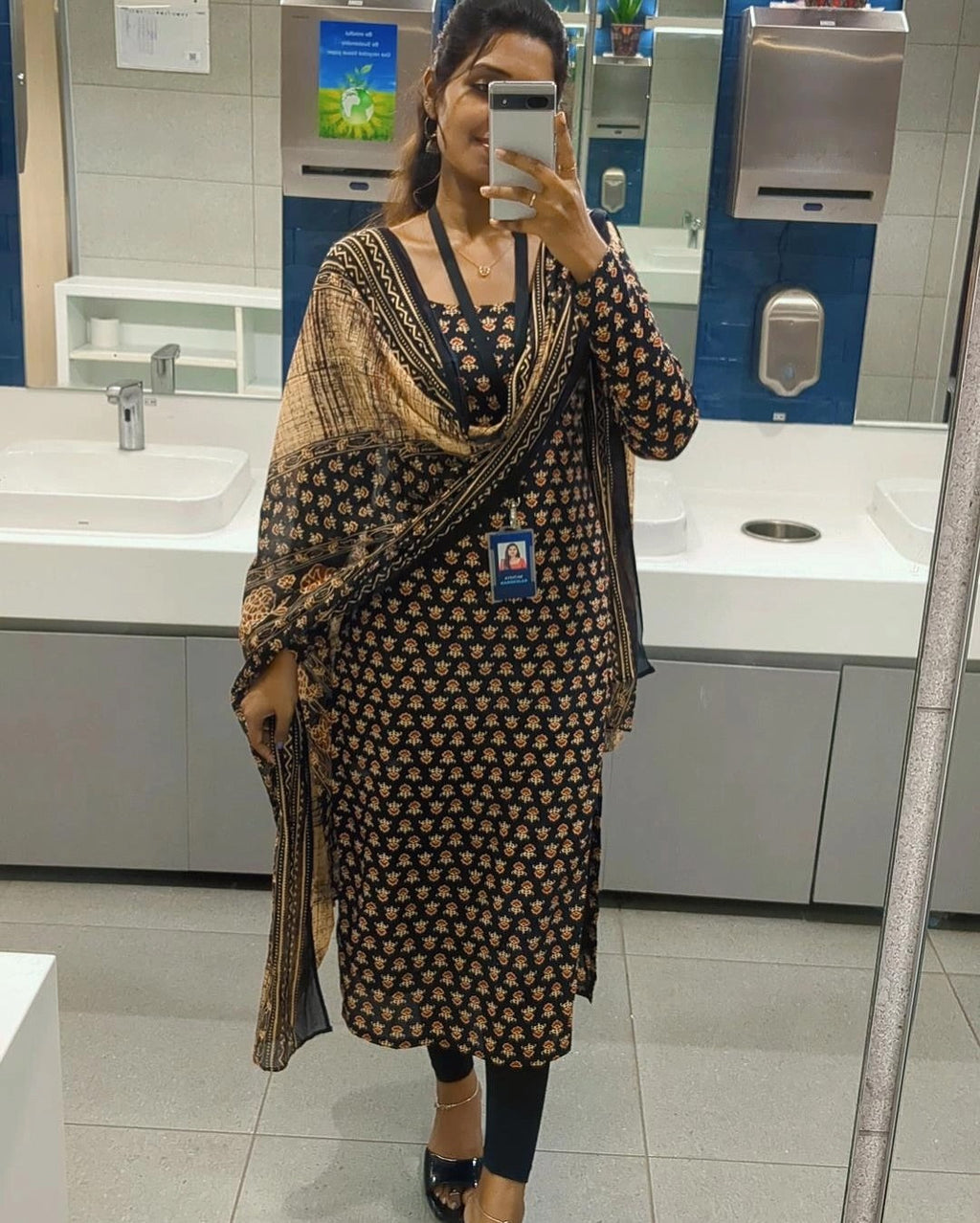 Bhavini Printed Cotton Kurti Dupatta Set