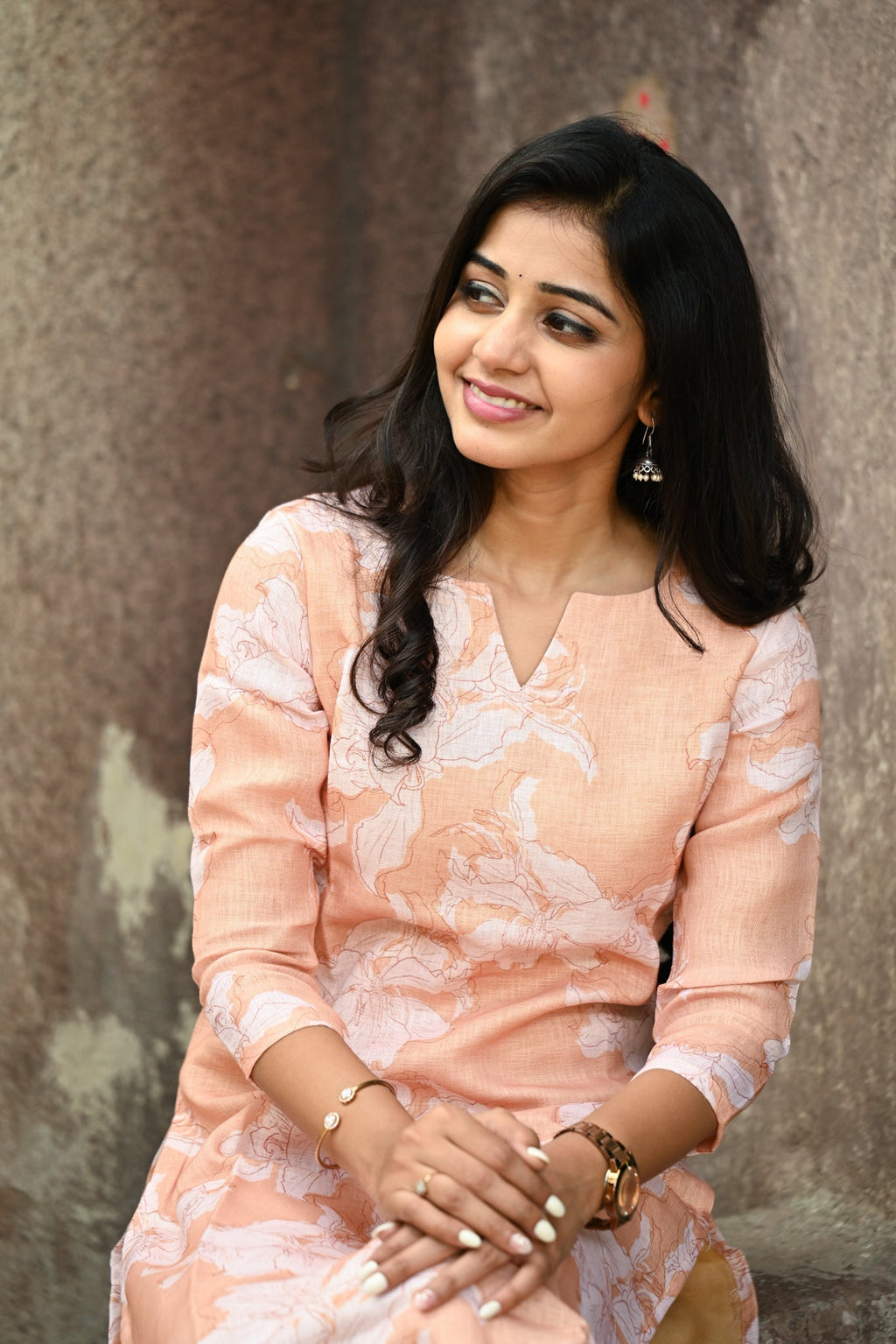 Apricot Aura Kurti
