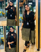 Bhoomika Shrungar Black Raw Silk Suit Set