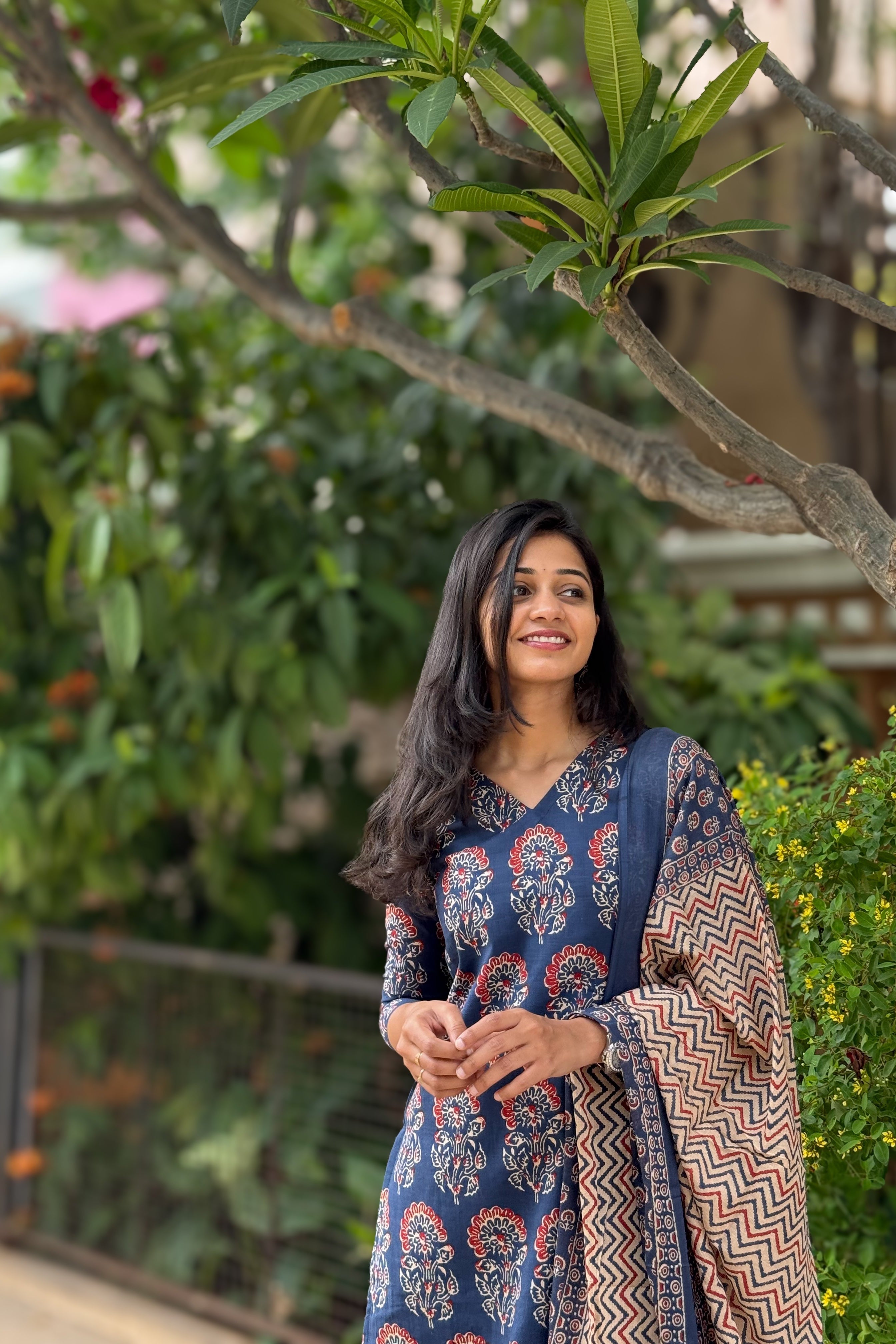 Indigo Bloom Kurta Set