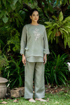 Basil Green Linen Co-ord Set