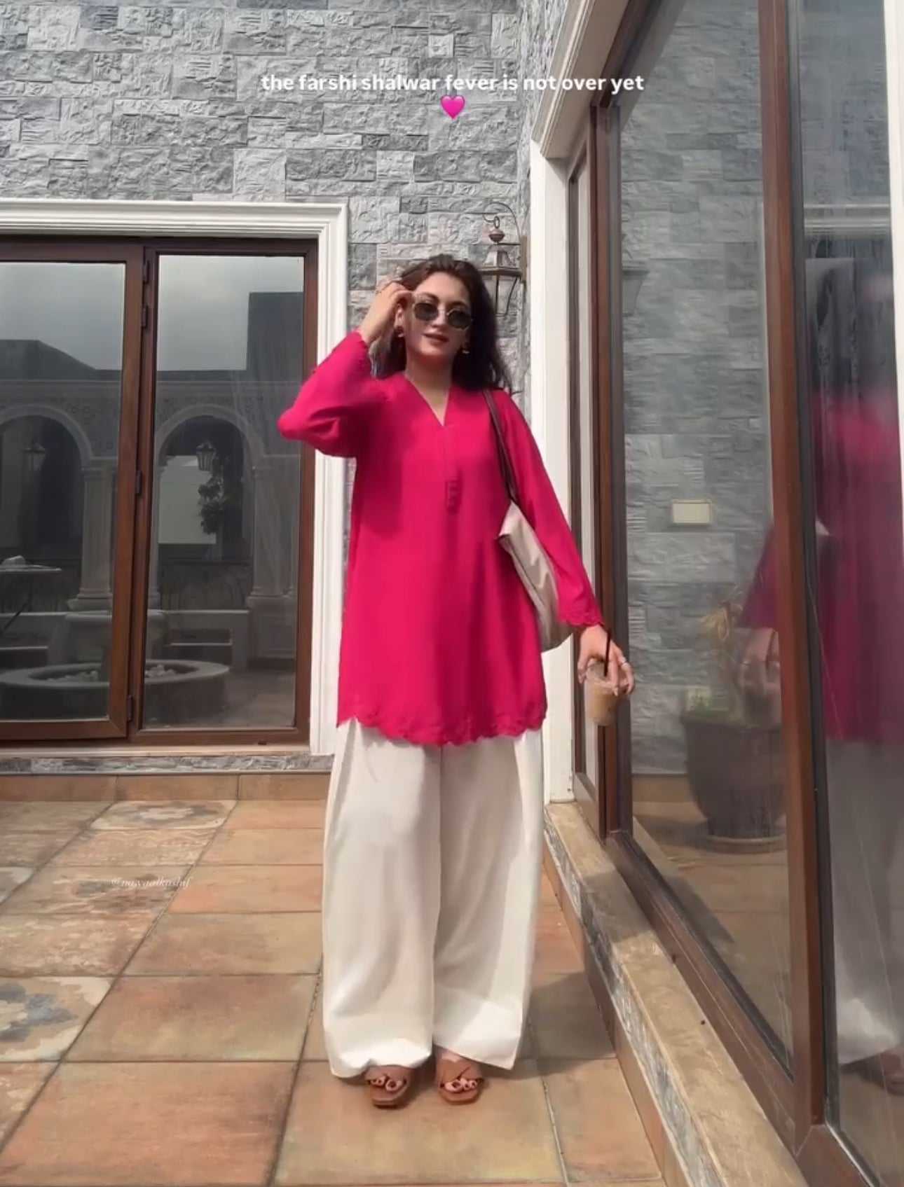 Meher Fuchsia Farshi Shalwar Set