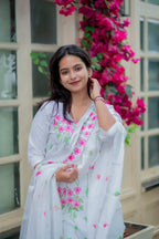 Hridika White Cotton Kurta Set