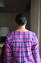 Orchid Pink Co-ord Set in Handwoven Cotton Checks