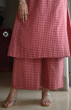 Madder Co-ord set in Handwoven Checks