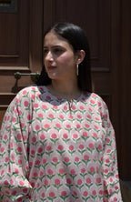 Pink Hand block printed Antifit co-ord set