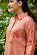 Dust Orange Linen Co-ord Set