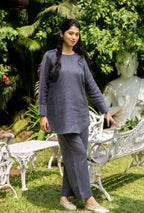 Matte Purple Linen Co-ord Set