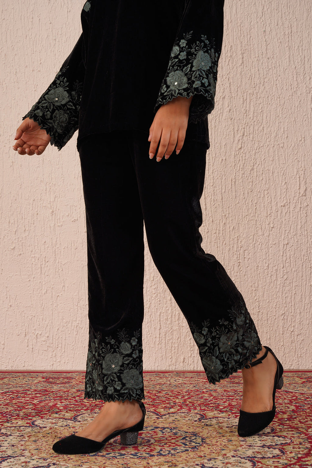 Black Velvet Roses Co-ord Set