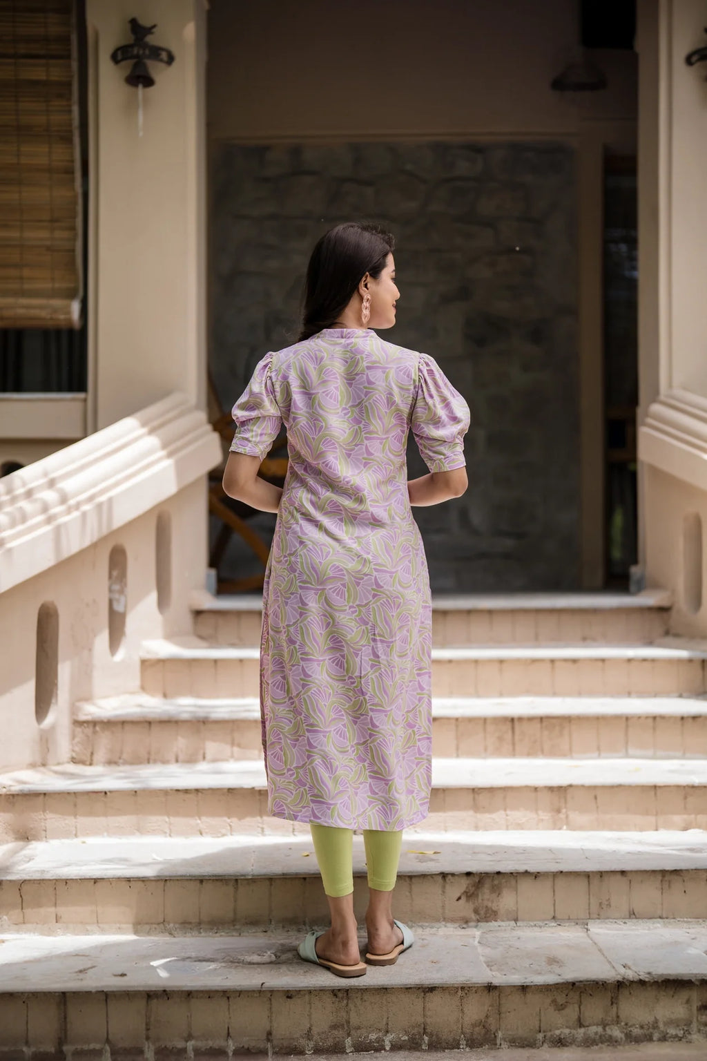 All Blooms Pink Viscose Printed Kurta