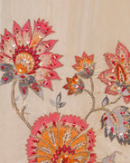Ivory Gulbahaar Natural Crepe Handwork Festive Suit