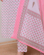 Baby Pink Blooming Mul Cotton Suit