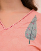 Peach Blossom Handwork Cotton Suit