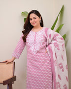 Mauve Lucknowi Cotton Gulnar Suit