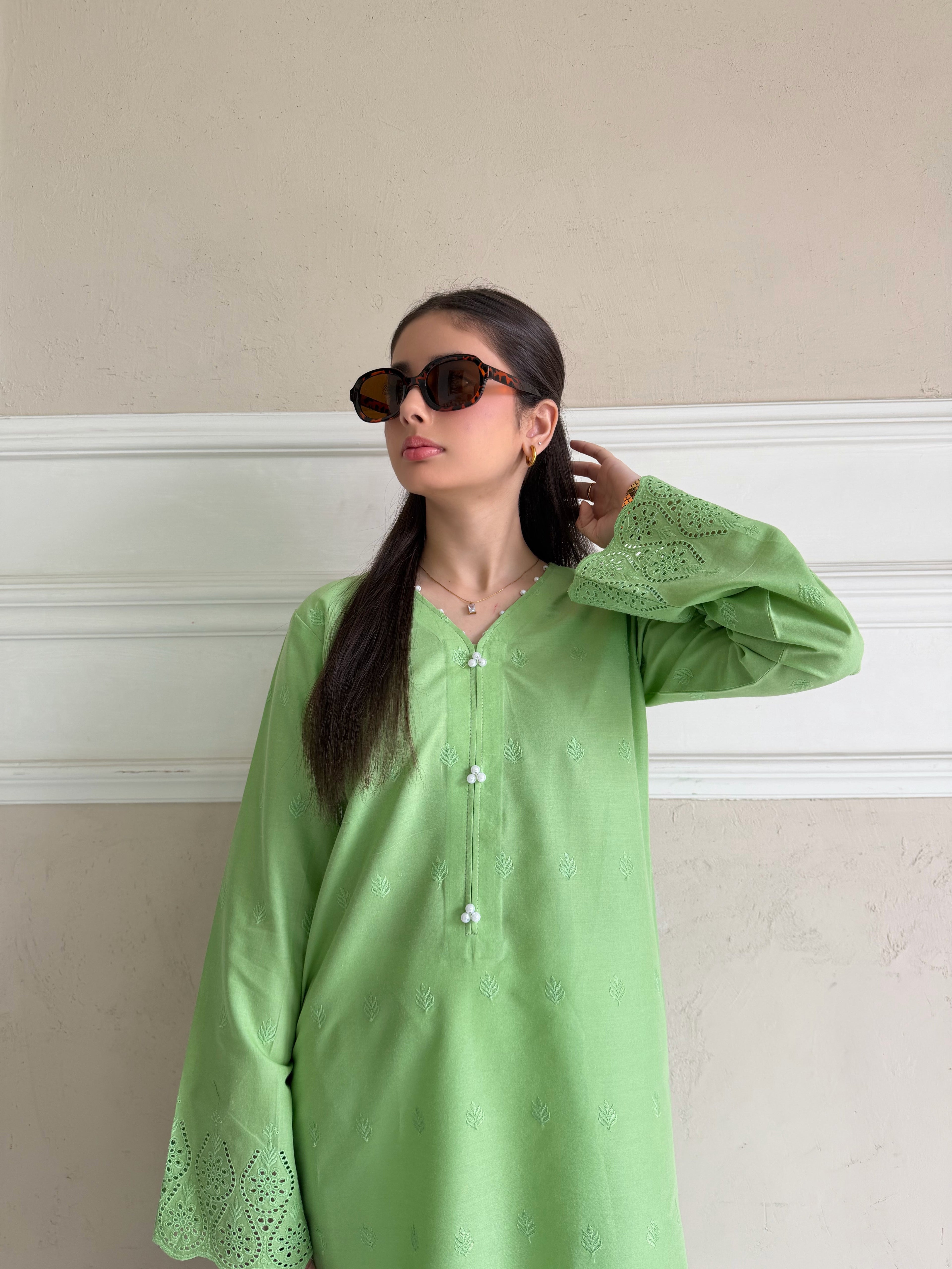 Ova - Fully Embroidered Kurta