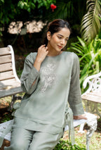 Basil Green Linen Co-ord Set