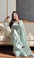 Charvi Pastel Green Farshi Suit
