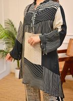Monochrome Madness Geometric Coins Crepe Co-ord
