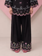 Elaria Noir Floral Embroidered Co-Ord Set