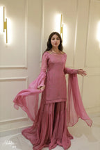 Kiara Lilac Kurta Gharara Set