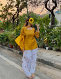 D- Sunflower Farsi Salwar Set With Dupatta