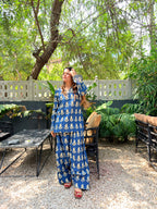 Blue Printed Farshi Salwar Set