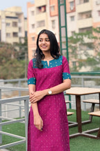 Raw silk kurti