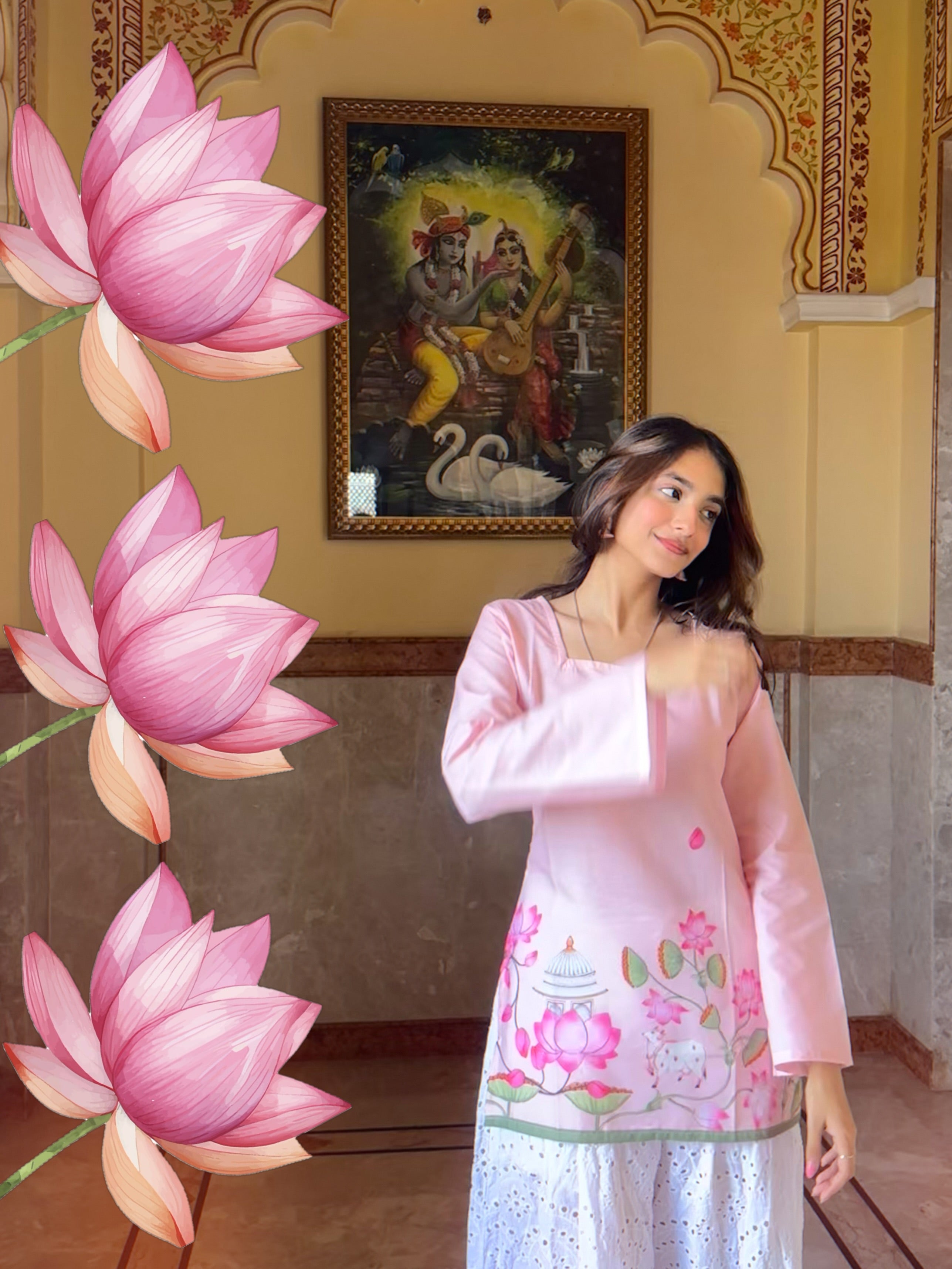 Lotus Noor – Pink Floral Co-Ord Set