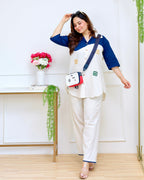 Blue Lagoon Coastal Summer Threadwork Co-ord Set