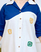 Blue Lagoon Coastal Summer Threadwork Co-ord Set