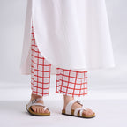 Anaar Patchwork Cotton Kurta Set - Peach