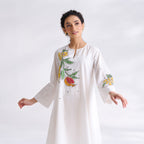 Anaar Patchwork Cotton Kurta Set - Yellow