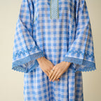 Countryside Seersucker Cotton Kurta Set