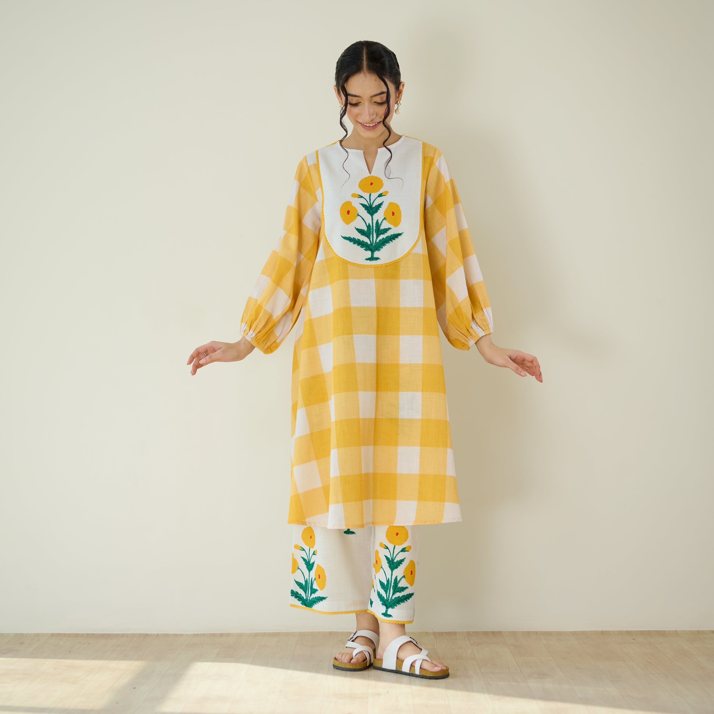 Soft Petal Pure Cotton Kurti Set