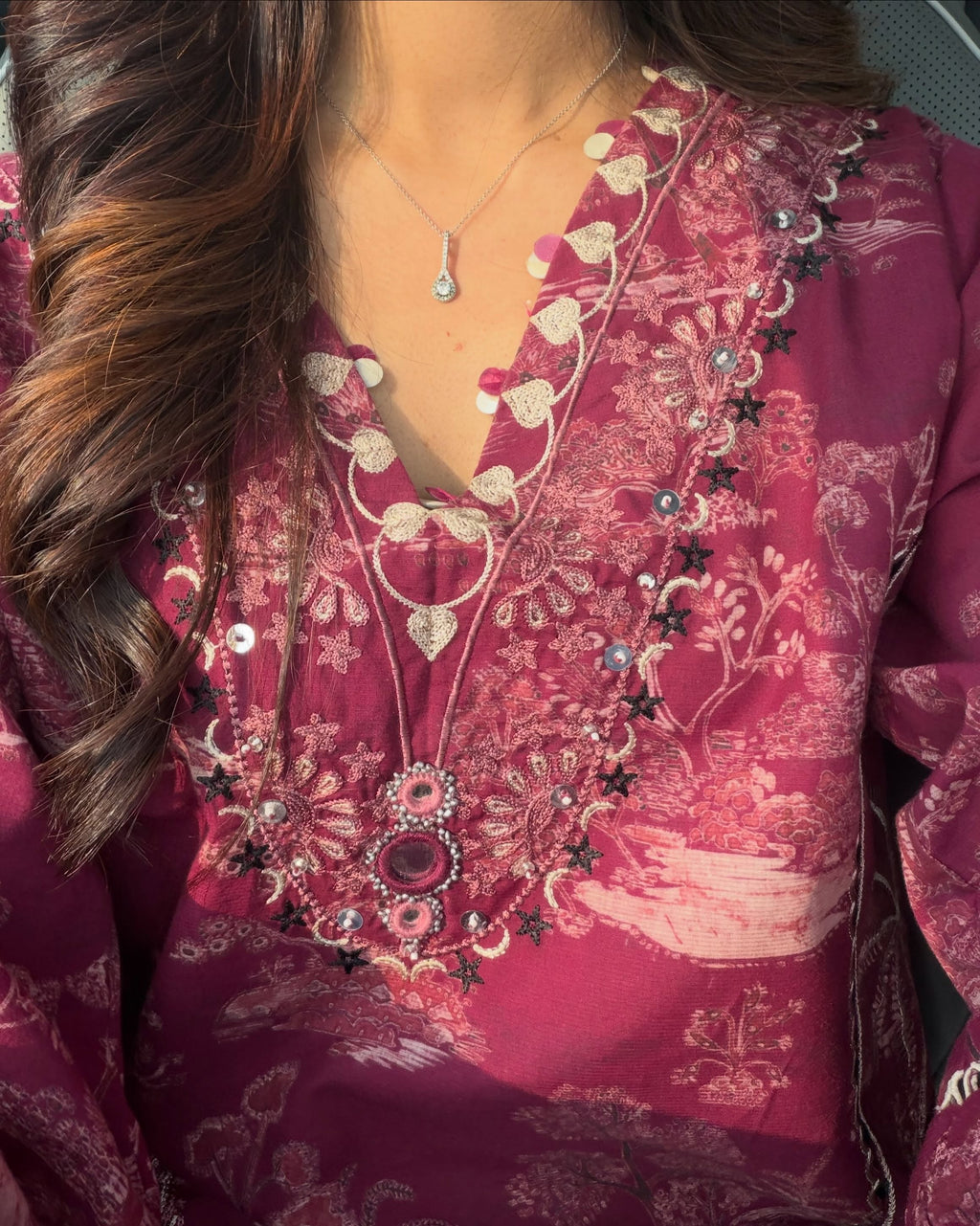 Calista Berry Printed Kurta Palazzo Set