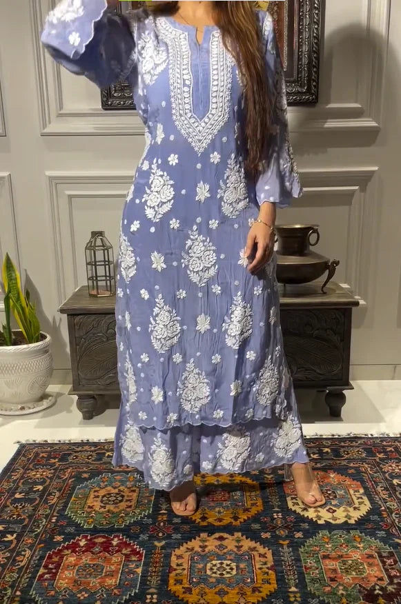 Urmi Chikankari Muslin Co-ord Set