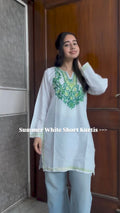 Ojasvi Kashmiri Airwork Cotton Short Kurta