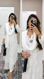 Wrya Ivory Chikankari Kurti Pant Set