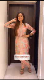 Indu White Matwa Handblock Co-ord Set